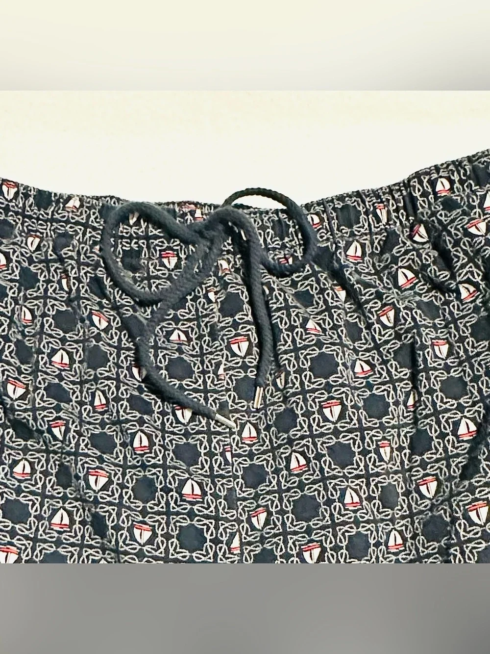 NWOT Coral Bay Nautical All Over  Printed Casual Preppy Drawstring Shorts,3XL